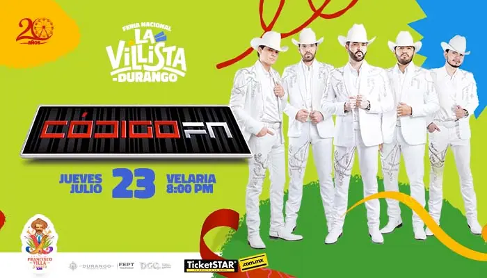 boletos Codigo FN Velaria Feria de Durango 2026