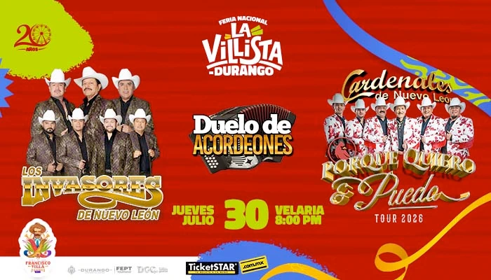 boletos Duelo de Acordeones Velaria Feria de Durango 2026